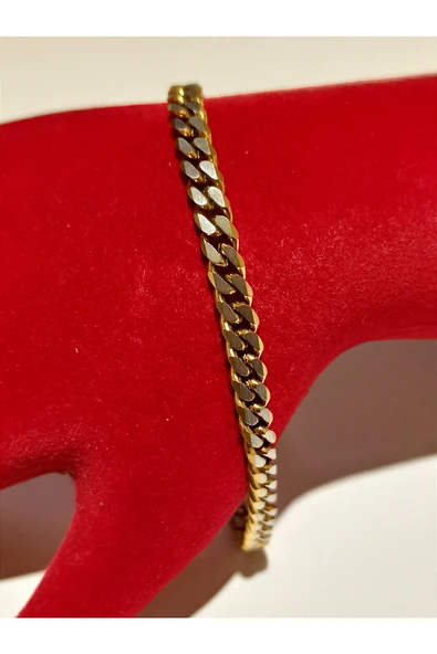 Monalisa Home Gold Renk  Lüks Gösterişli Zincir Erkek Bileklik ürün görseli 1