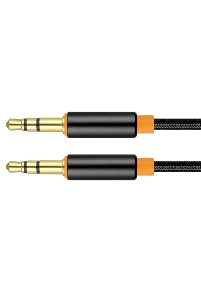 Plus Bilişim Aux Kablosu 2 Ucu Erkek 3.5mm 1 Mt. (Ses Aktarma Kablosu) Oksitlenmeye Dayanıklı Altın Jack A Kalite - Resim 3