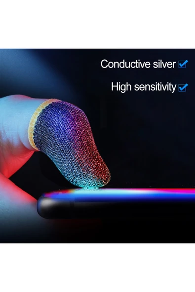 Janva Parmak Eldiven Pubg Profesyonel Oyuncu Aksesuarı Ter Önleyici Dokunmatik Eldiveni - Resim 5