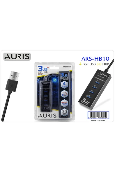Auris ARS-HB10 4 Port USB 3.0 HUB USB ÇOKLAYICI ürün görseli