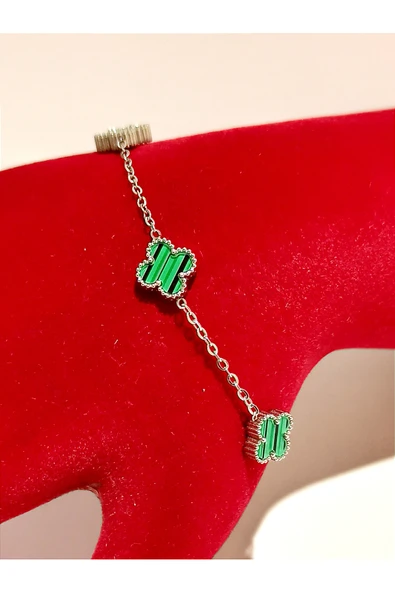 Monalisa Home  Lüks Gösterişli Renkli Yonca Bileklik - Resim 2