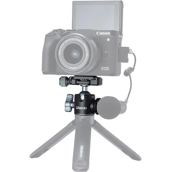 Ulanzi U-80L Arca Side Cold Shoe Ball Head Tripod Başlığı - 8