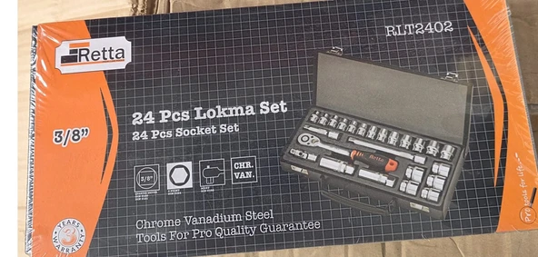 Retta RLT2402 3/8" 24 Parça Lokma Takımı - 3
