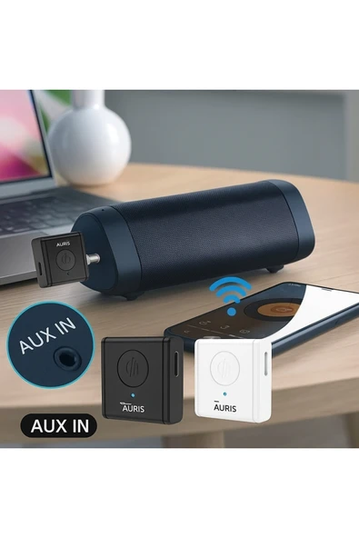 Auris TeknocepX - Lucax Kablosuz Samsung lg Iphone Bluetooth Aux Araç kiti Siyah ve Beyaz ürün görseli