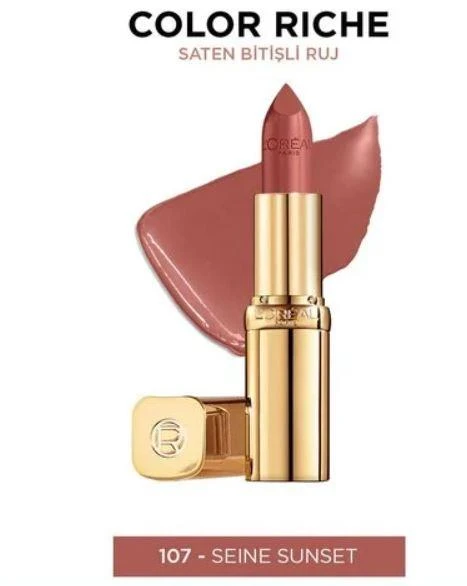 L'Oreal Paris Color Riche Saten Bitişli Ruj 107 Seine Sunset - Nude