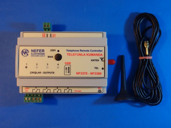 NEFER NF3371 SİM KART GİRİŞLİ UZAKTAN KONTROL CİHAZI POMPA VANA KAPI RÖLE - Resim 2