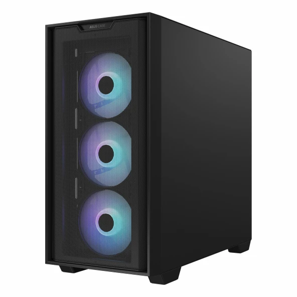 Asus A21 Plus USB 3.2 ARGB mATX Mid Tower Siyah Kasa - Resim 3