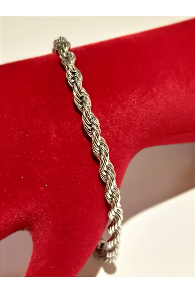 Monalisa Home Gümüş Renk  Lüks Gösterişli Zincir Erkek Bileklik ürün görseli