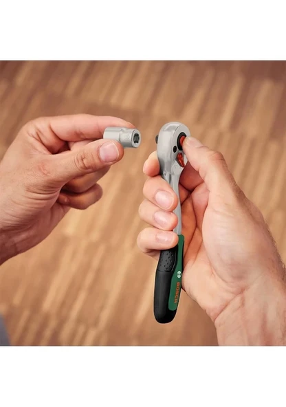 Bosch 1600A02Z9G 1/4'' Ve 1/2'' Cırcırlı Somun Sıkma Seti 56 Parça - Resim 2