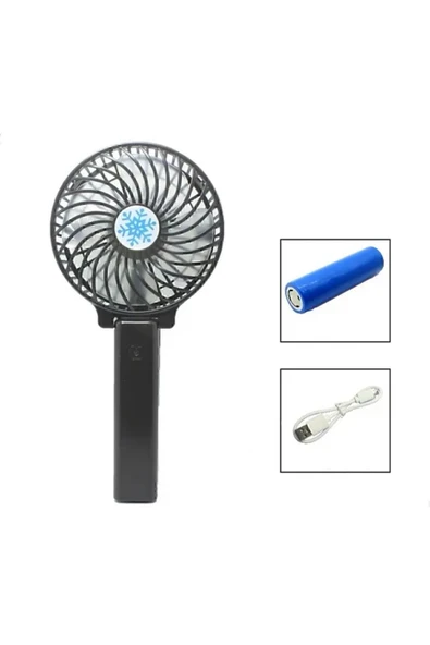 TeknoClass Mini El Fan Soğutucu Mini Vantilatör Güçlü Serinletici Taşınabilir Şarjlı Masa Üstü Sessiz - Resim 2