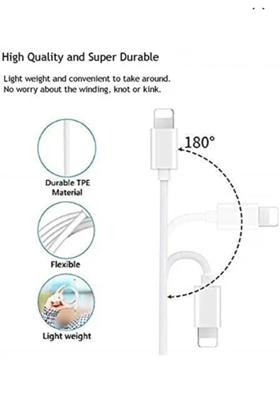 DORUK HOME İphone Aux Kablosu 7 8 X Xr 11 12 Uyumlu - Resim 2