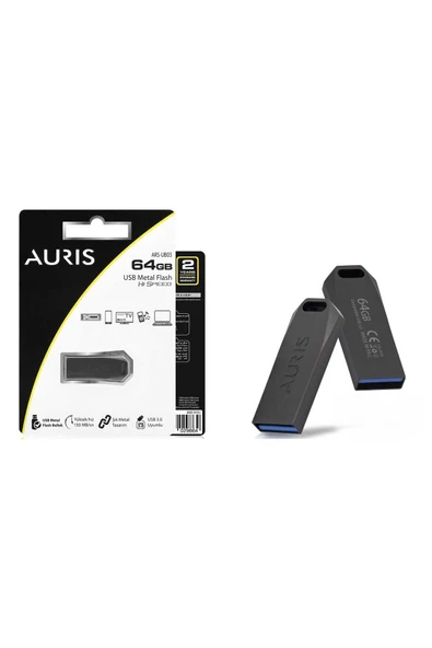 Auris 64GB USB 3.0 METAL YÜKSEK HIZLI 150MB/sn FLASH BELLEK ürün görseli