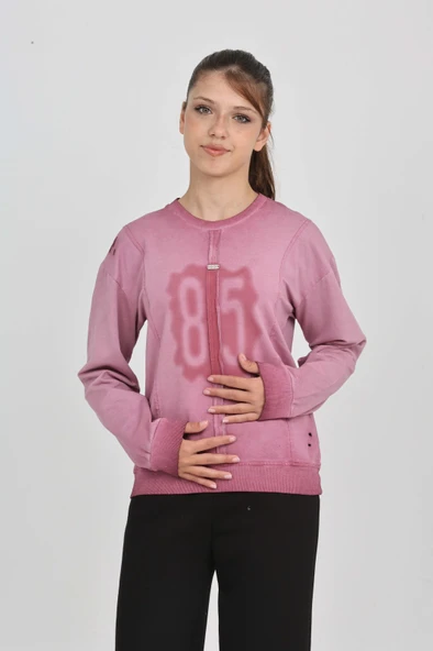 Toontoy Kız Çocuk 85 Baskılı Sweatshirt - 8