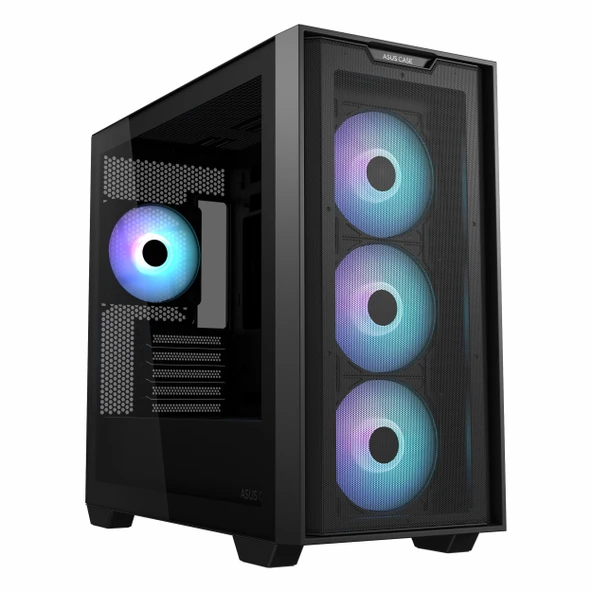 Asus A21 Plus USB 3.2 ARGB mATX Mid Tower Siyah Kasa ürün görseli 1