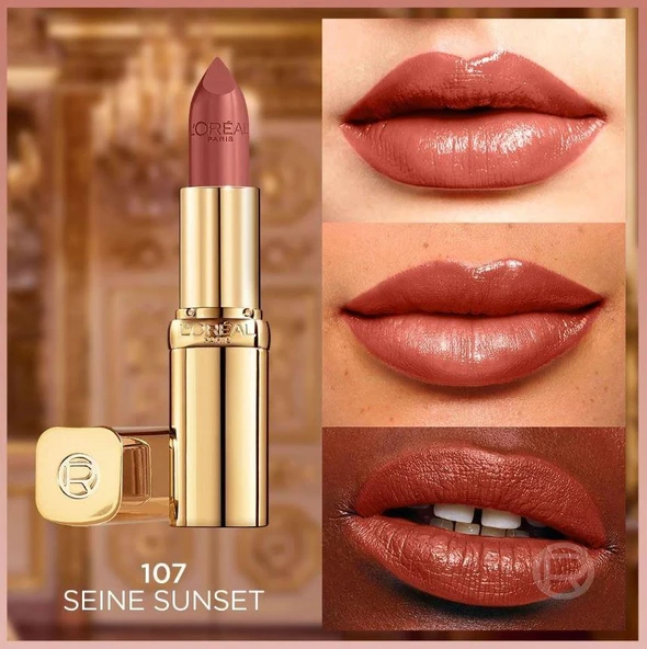 L'Oreal Paris Color Riche Saten Bitişli Ruj 107 Seine Sunset - Nude - 3