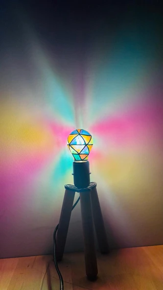 Rustik Ampül Vitray Ampül Rengarenk Ampül Ledli Ampül 4 W LED Filamentli Ampül Çok Renkli Camcı Stüdyo - Resim 4