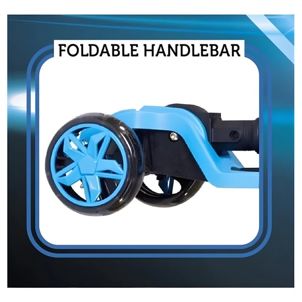 Cool Wheels Tulpar Mavi Işıklı 3 Tekerlekli Çocuk Scooter - 2