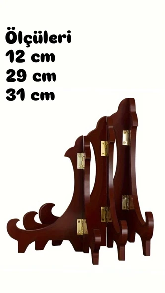 AHŞAP TEŞHİR AYAK SETİ 3 LÜ 31CM-29CM-12CM - 1