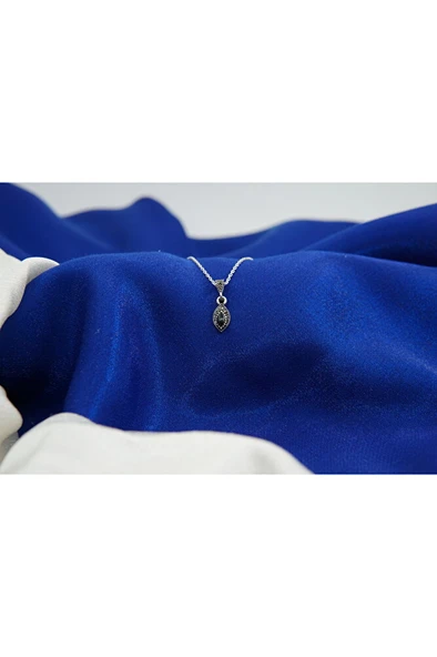 oltutaşı ay ışığı gümüş kolye sk00012 - Resim 2