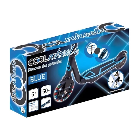 Cool Wheels 5+ Yaş Mavi Işıklı 2 Tekerlekli Çocuk Scooter - 3