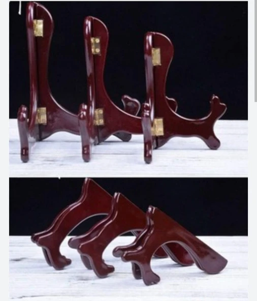 AHŞAP TEŞHİR AYAK SETİ 3 LÜ 31CM-29CM-12CM - 3