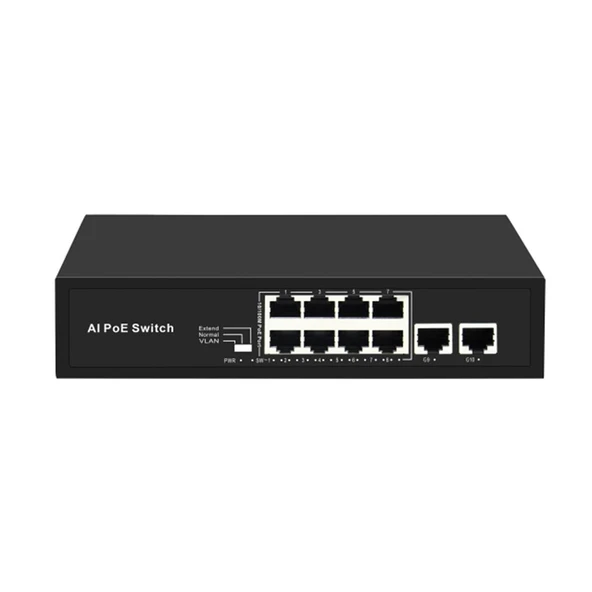 8 Port 10/100 +2 10/100 Uplink Poe Switch - 1