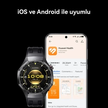 Huawei Watch GT 6 Pro 46mm Siyah Akıllı Saat - 4