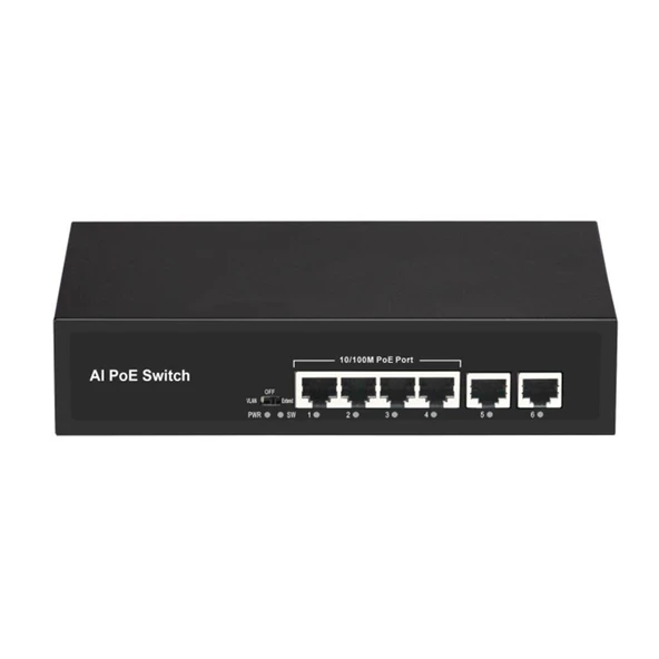4 Port 10/100 +2 10/100 Uplink Poe Switch - 1