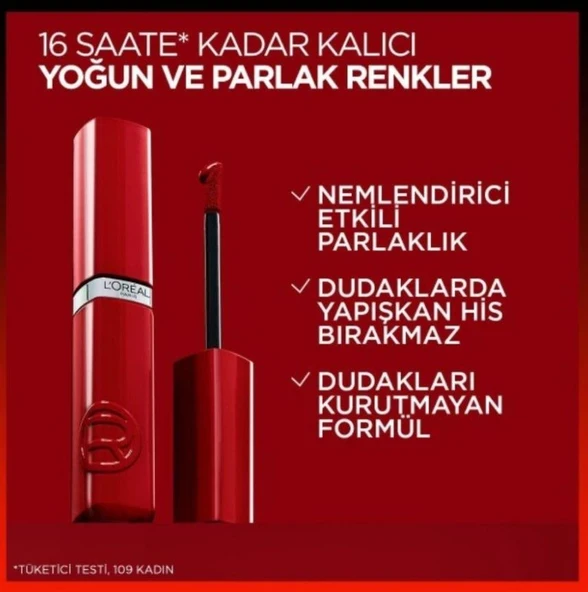 L'Oreal Paris Infaillible Laque Resistance Likit Parlak Ruj - 520 Berry Bordeaux - 6