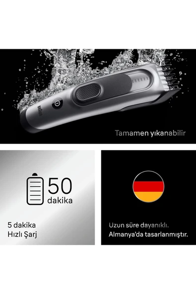 Saç Kesme Makinesi Series 7, +5 Aksesuar, Ömür Boyu Keskin Bıçak, 17 Uzunluk, HC7590 - 6