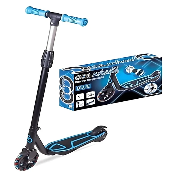 Cool Wheels 5+ Yaş Mavi Işıklı 2 Tekerlekli Çocuk Scooter - 2