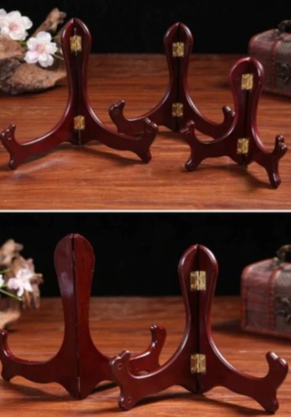 AHŞAP TEŞHİR AYAK SETİ 3 LÜ 31CM-29CM-12CM - 5