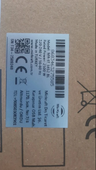 MirKraft 3452 - 2500 Watt Karbon İnfrared Dikey Elektrikli Isıtıcı Soba- 4 Isı Ayarı - Resim 10