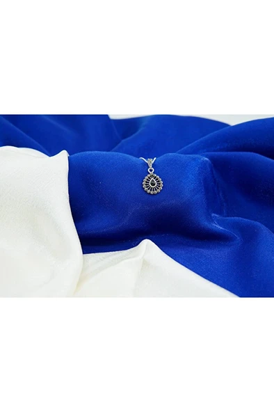 oltutaşı çift damla gümüş kolye sk00025 - Resim 2