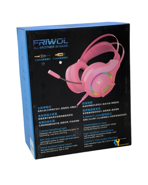 Platoon PL-2415 USB Mikrofonlu Oyuncu Kulaklığı (FRIWOL X1) - Resim 2