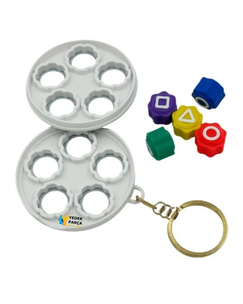 Squid Game Kumlu Model Oyun Taşı – 5 Taş Seti Renkli Taş Gonggi, Beş Taş, Kalamar Oyunu - Resim 3