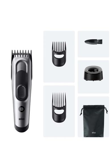 Saç Kesme Makinesi Series 7, +5 Aksesuar, Ömür Boyu Keskin Bıçak, 17 Uzunluk, HC7590 - 7
