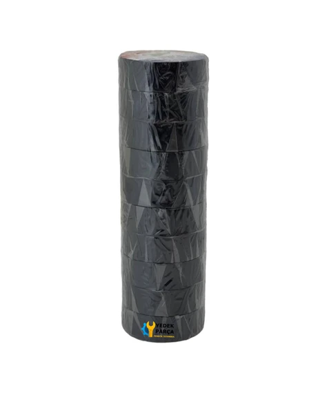 PVC Elektrik Bandı - Siyah, 18mm x 2.74 Metre 10lu ürün görseli