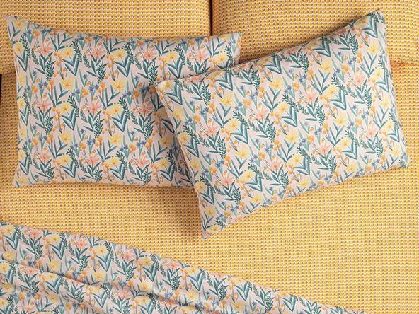 English Home Joyous Florets Kolay Ütülenir 2'li Yastık Kılıfı Açık Pembe - 2