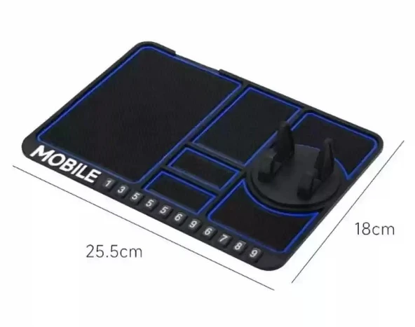 Zhltools Pratik Torpido Üstü Numaratörlü Telefon Tutucu Kaydırmaz Mat - Resim 4
