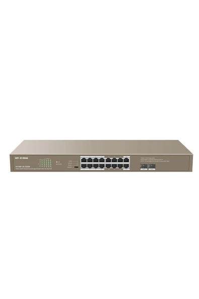 IP-COM - G1118P-16- 250W Unmanaged,16Ge Rj45 Ports Poe,2Gb Sfp Ports 16 Port Poe, 1U Rack M. Metal Case - 1