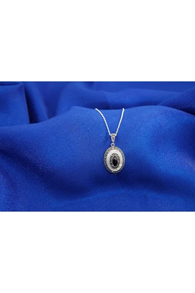 elips oltutaşı detaylı kolye sk0007 ürün görseli 1