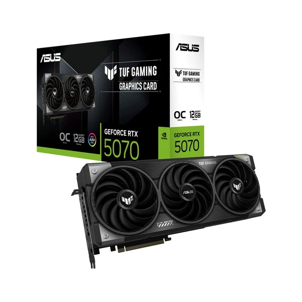 ASUS TUF-RTX5070-O12G-GAMING-NVIDIA-GEFORCE-RTX 5070-12GB GDDR7-192BIT--OC-2XHDMI-3XDP-RGB-DLSS4 Ekran Kartı - 1