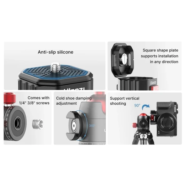 Ulanzi U-100 Pratik Ball Head Tripod Kafa - 7