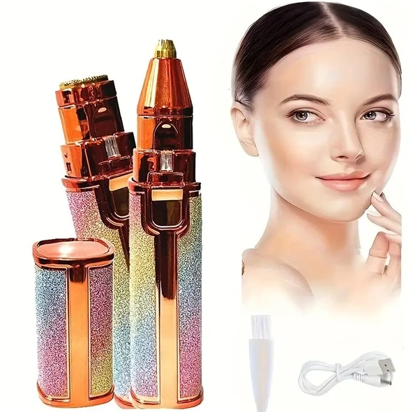 Ruj Model 2İn1 Yanak Burun Kıl Temizleme Cihazı Epilatör Şarjlı Epilasyon Cihazı ürün görseli