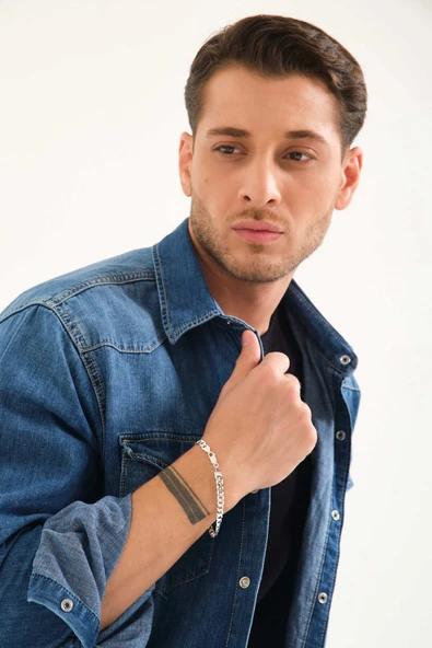 ANDA 925 Ayar Gümüş Italyan Gurmet Bileklik 6 Mm - 2