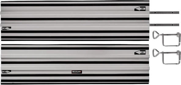 Orijinal Einhell Alüminyum Daire Testere Rayı 2x1000 mm (Daire testere aksesuarı, Einhell daire testereleri ve dalma testereleri ile uyumlu, düz ve açılı kesimler için) - 4502118 Teşhir