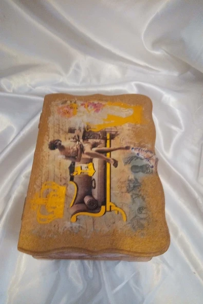 Sevgili Hediye Kutusu Sevgililer Günü Ahşap El İşi Hand Made Mücevher Kutusu Orta Boy - Resim 4