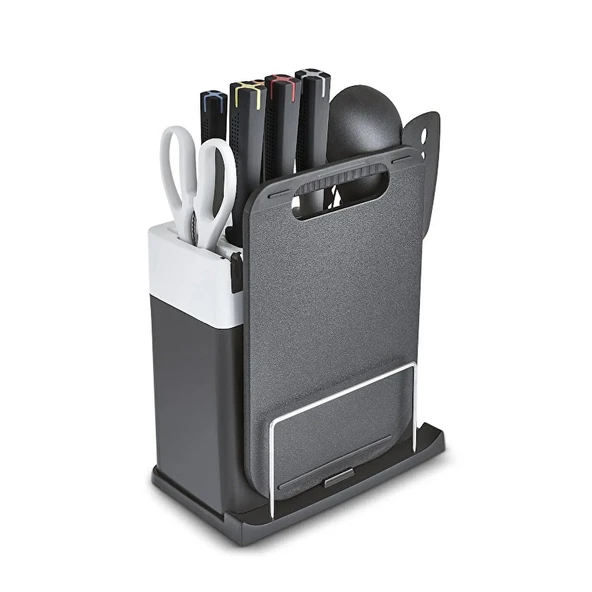 Karaca Yame Kesme Tahtası ve Servis Setli 12 Parça Bıçak Seti Siyah ürün görseli 1