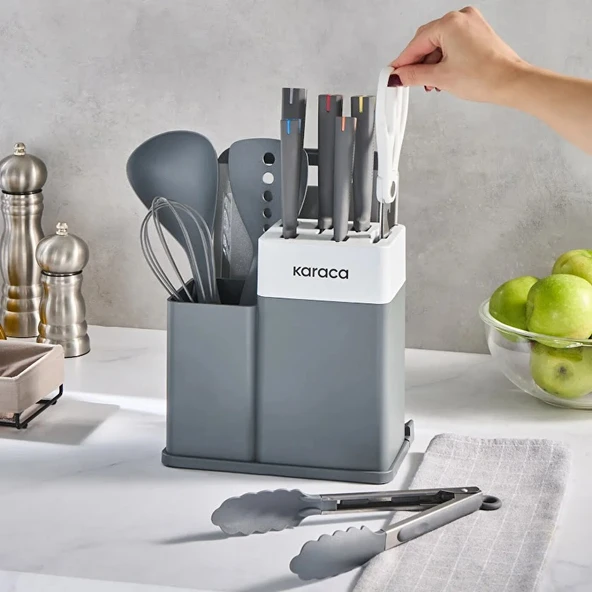 Karaca Yame 12 Parça Servis Setli Bıçak Seti Gri - Resim 2